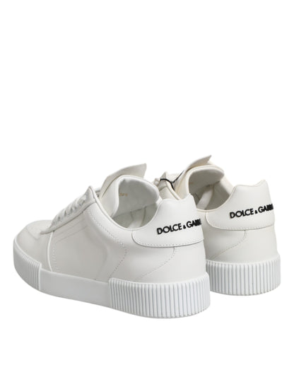Dolce & Gabbana Weiß Miami Leder Low Top Turnschuhe Schuhe