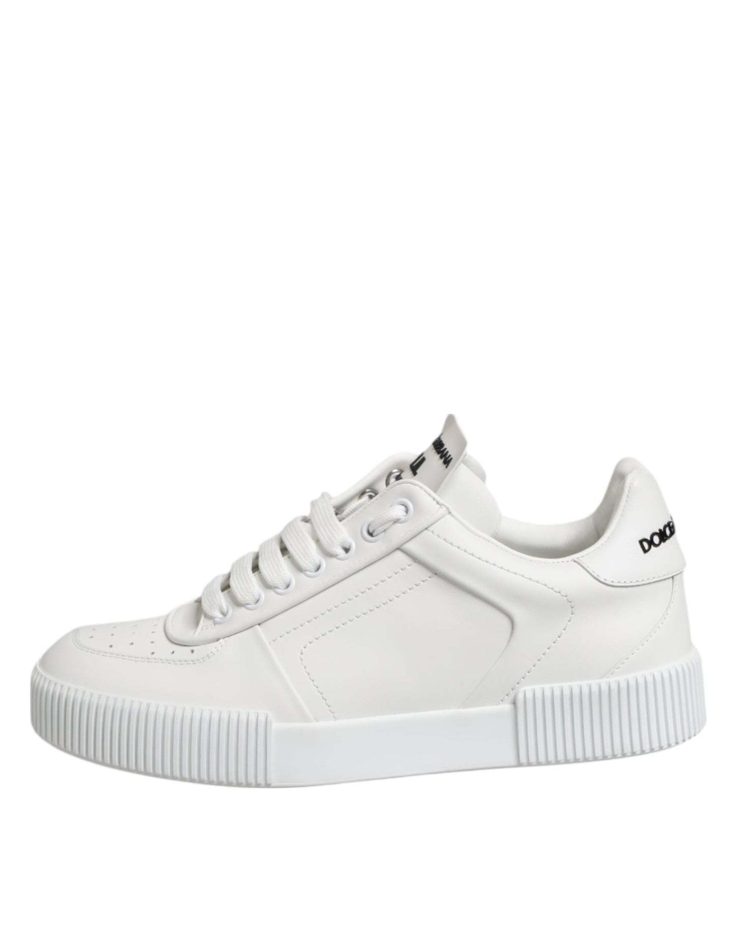Dolce & Gabbana Weiß Miami Leder Low Top Turnschuhe Schuhe