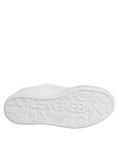 Dolce & Gabbana Weiß Miami Leder Low Top Turnschuhe Schuhe