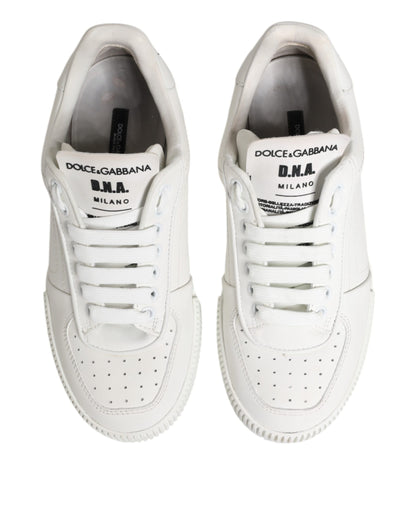 Dolce & Gabbana Weiß Miami Leder Low Top Turnschuhe Schuhe