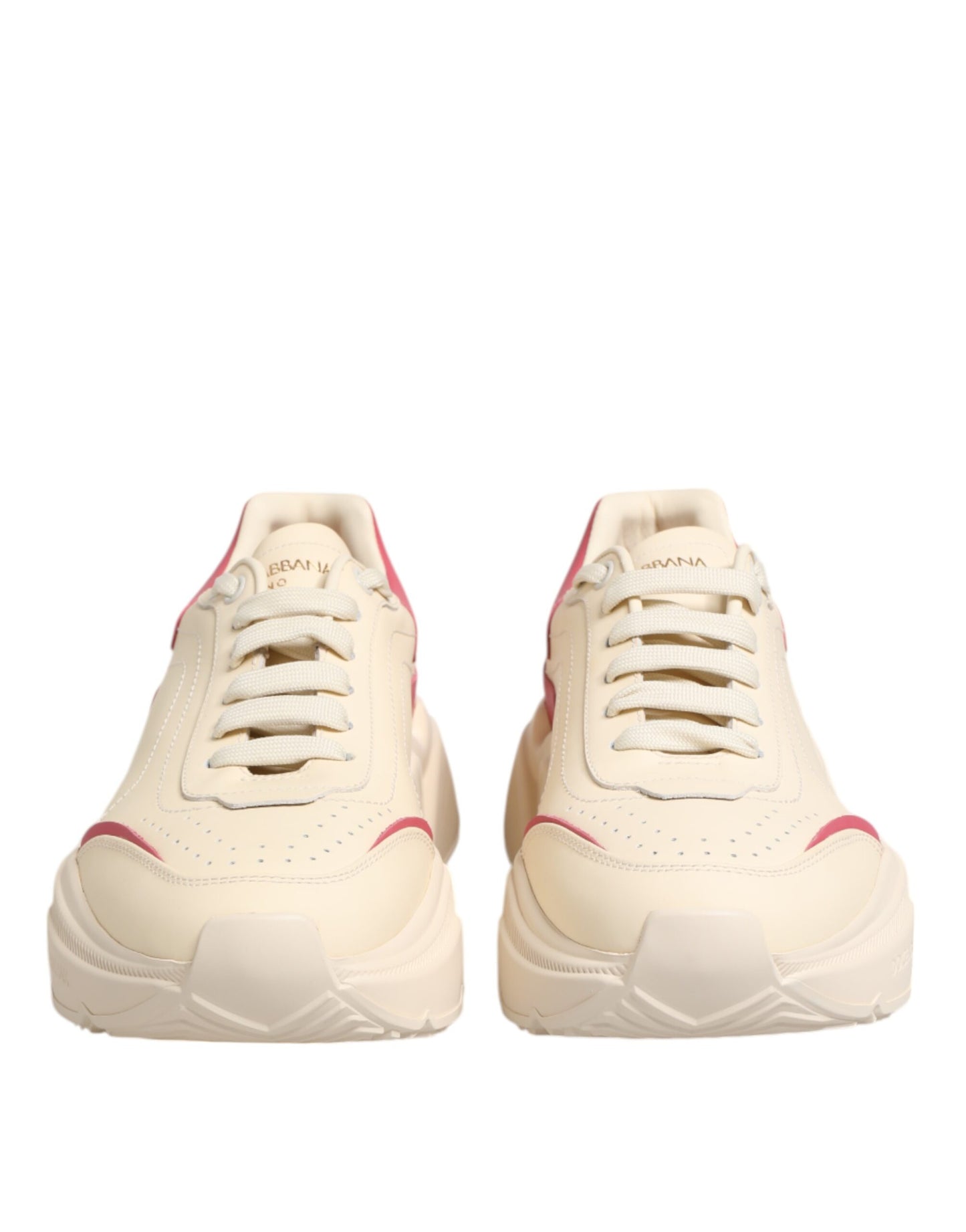 Dolce & Gabbana Beige Leder Daymaster Damen Sneaker Schuhe