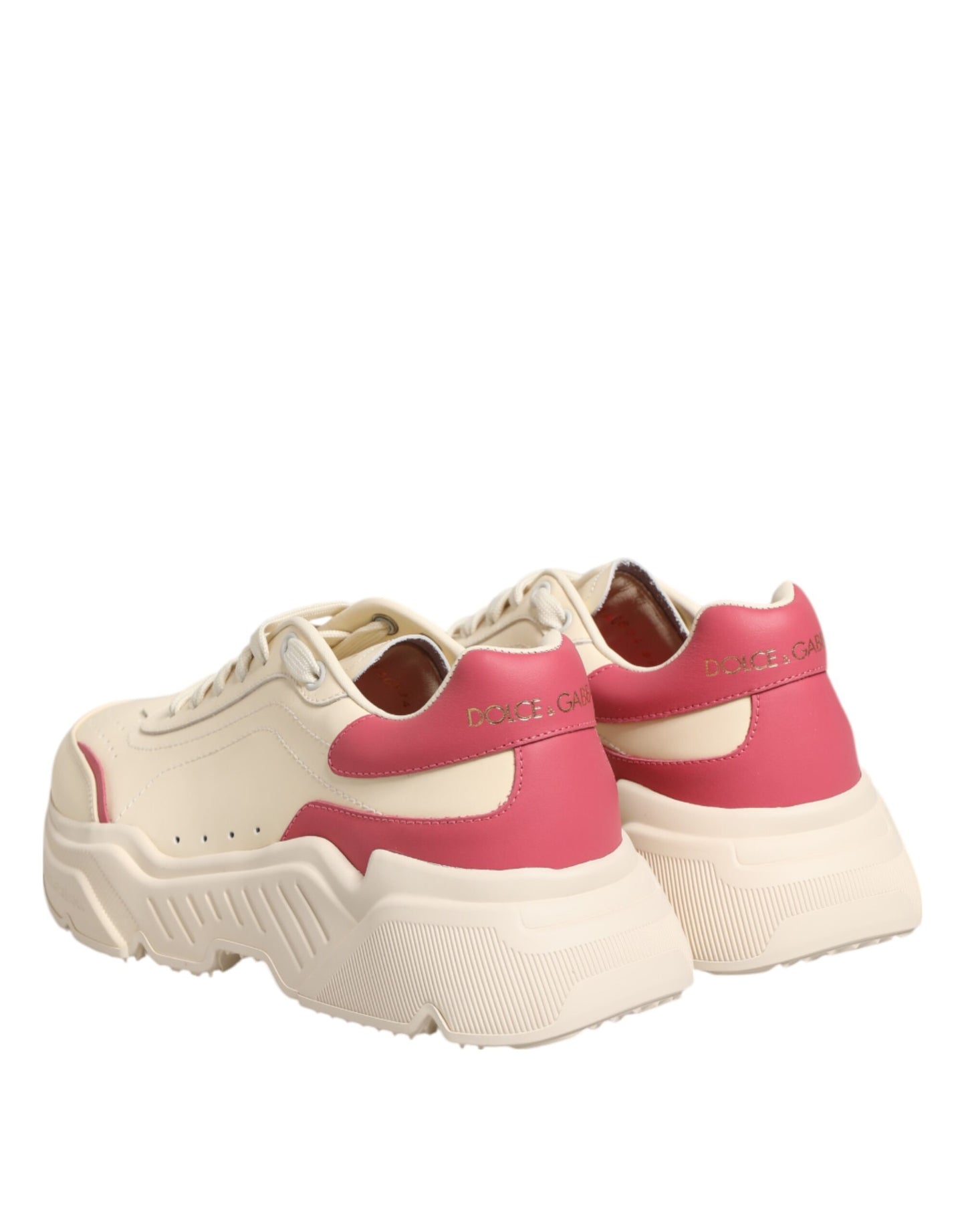 Dolce & Gabbana Beige Leder Daymaster Damen Sneaker Schuhe