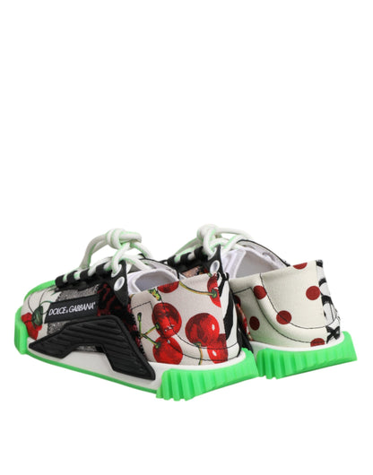 Dolce & Gabbana Multicor DG Logo Leopard Cherry Sneaker Schuhe