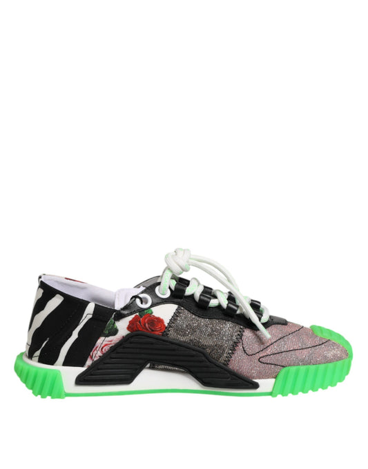 Dolce & Gabbana Multicor DG Logo Leopard Cherry Sneaker Schuhe