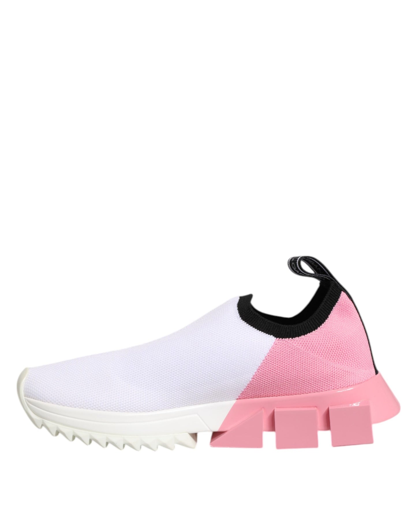 Dolce & Gabbana Weiß Rosa Low Top Sorrento Turnschuhe Schuhe