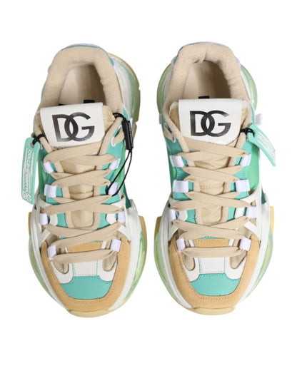 Dolce & Gabbana Multicolor Leder Airmaster Low Top Sneakers Schuhe