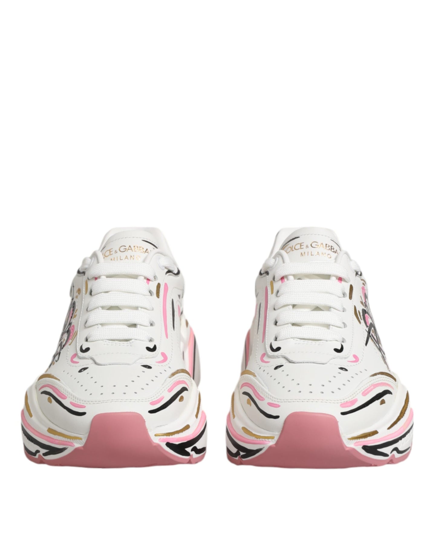 Dolce & Gabbana Mehrfarbige handbemalte DAYMASTER Sneaker Schuhe