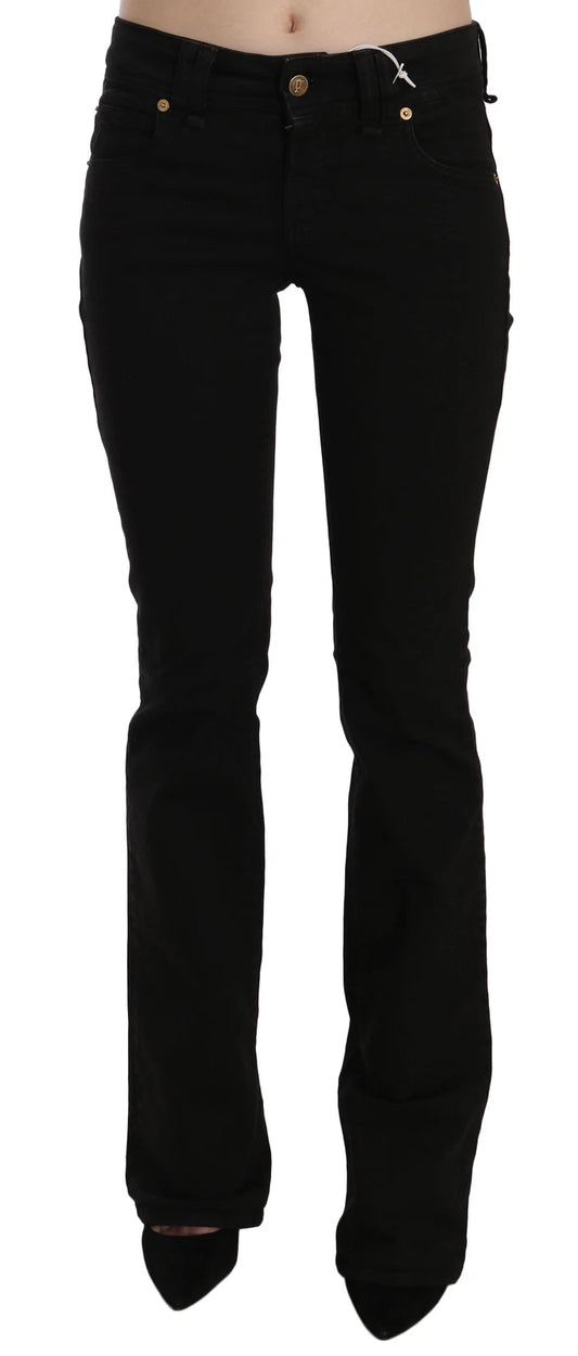 John Galliano Schwarz Niedrige Taille Schlankes Bein Skinny Denim Freizeithosen Jeans
