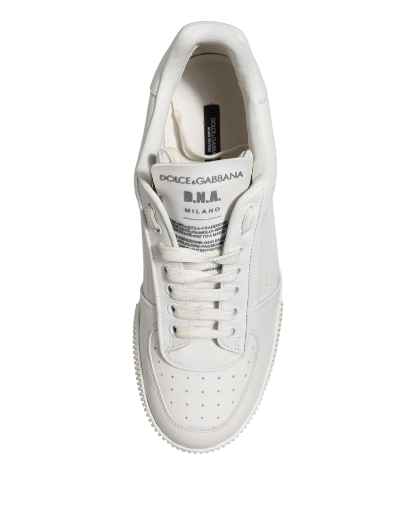 Dolce & Gabbana Weiß Miami Leder Low Top Turnschuhe Männer Schuhe