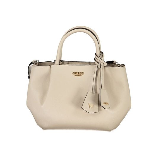 Guess Jeans Beige Polyethylen Frauen Handtasche