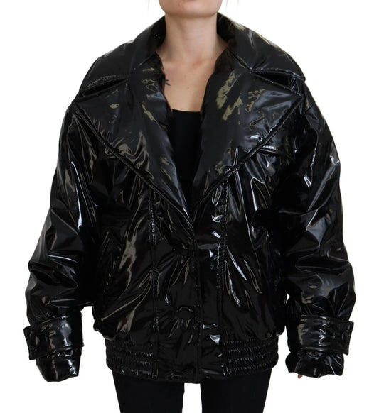 Dolce & Gabbana Polyester Schwarz Glänzend Blazer Frauen Jacke