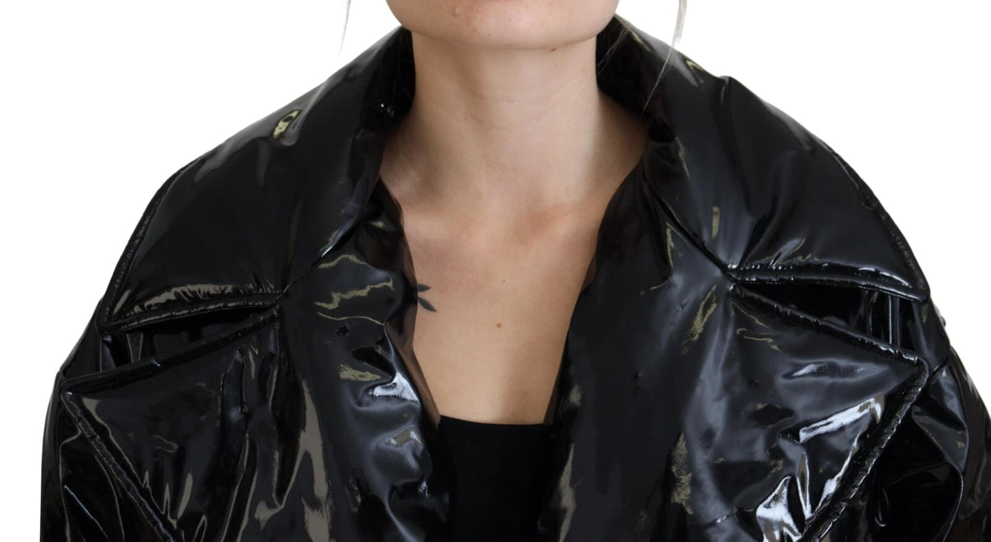 Dolce & Gabbana Polyester Schwarz Glänzend Blazer Frauen Jacke