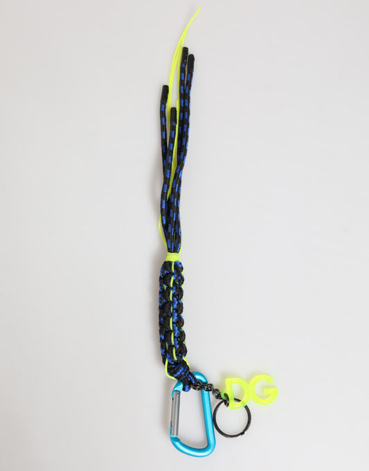 Dolce & Gabbana Multicolor Polyester Tape String DG Logo Schlüsselanhänger Schlüsselanhänger