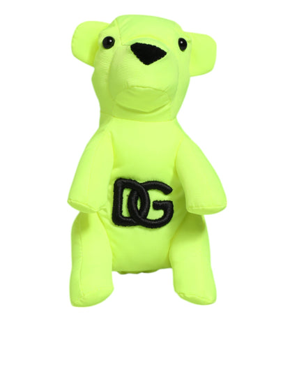 Dolce & Gabbana Neon Grüner Bär Gesticktes Logo Männer Schlüsselanhänger Spange Schlüsselring