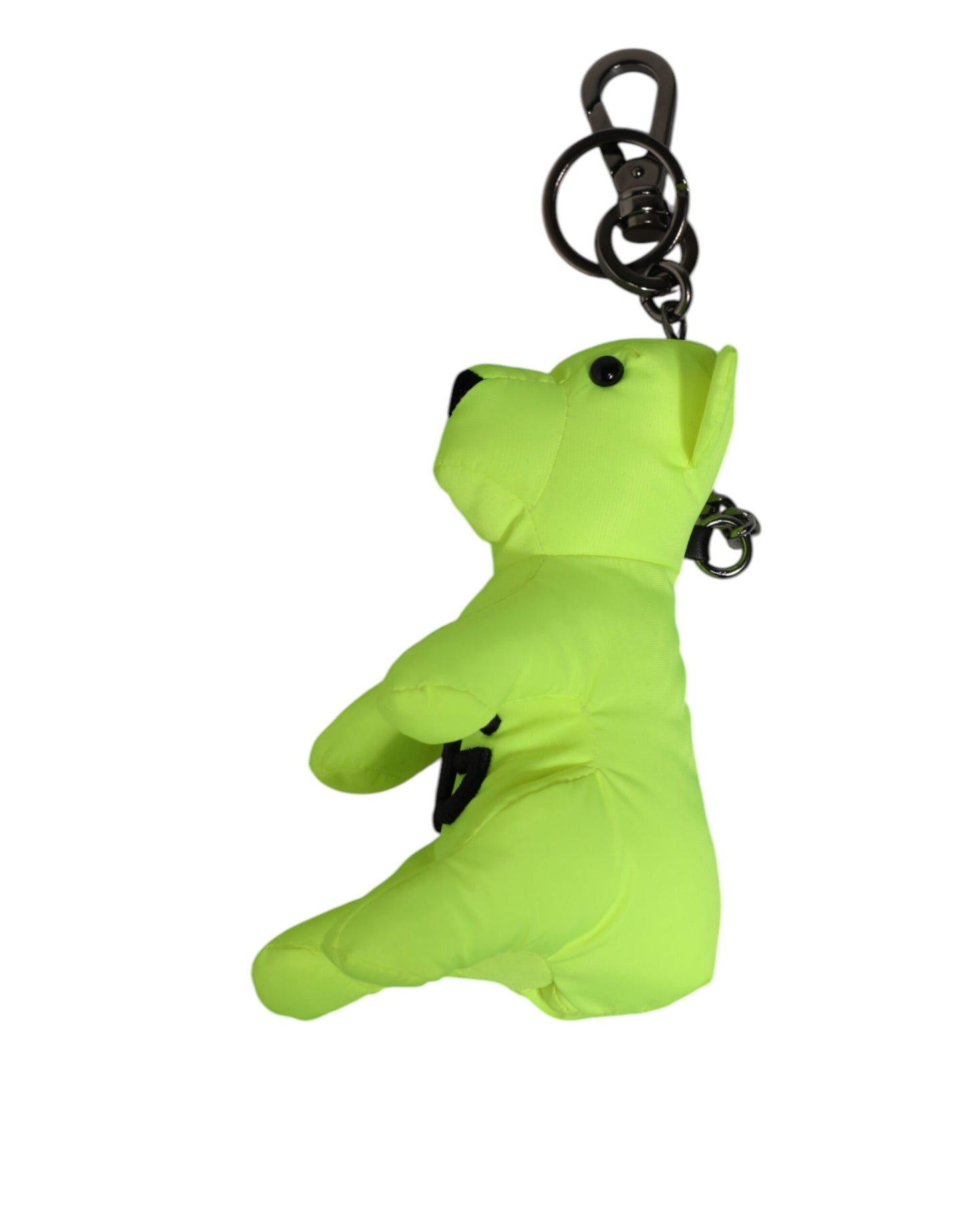 Dolce & Gabbana Neon Grüner Bär Gesticktes Logo Männer Schlüsselanhänger Spange Schlüsselring