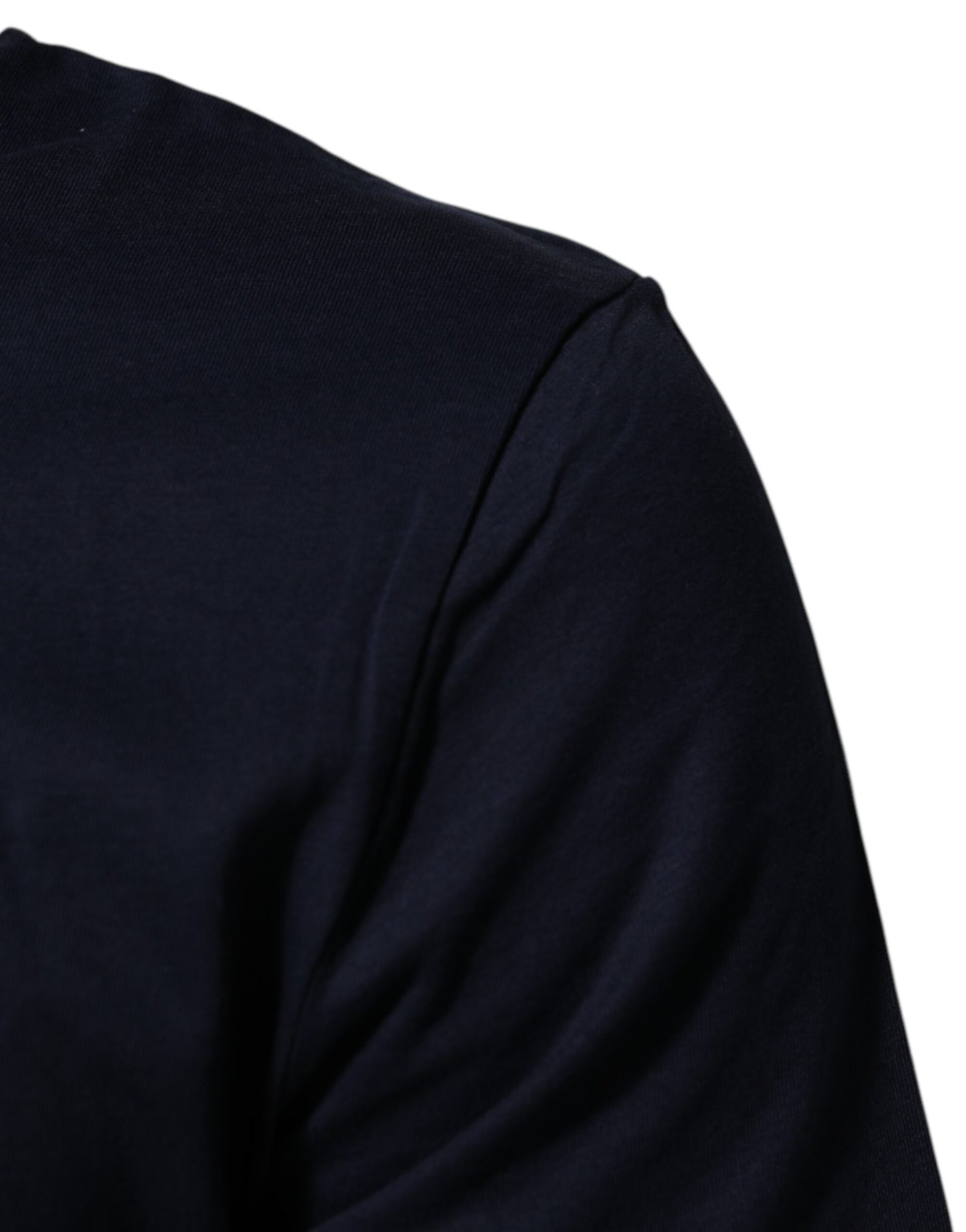 Dolce & Gabbana Dunkelblaues Baumwoll-T-Shirt mit DG-Logo-Aufdruck für Herren