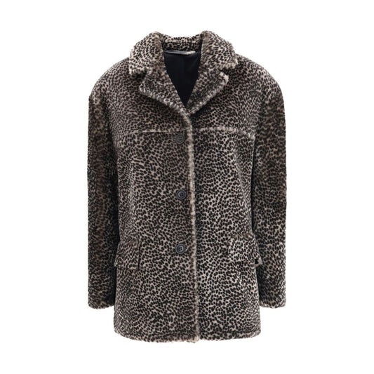 Salvatore Santoro Gefleckte gemusterte Pelzjacke
