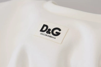 Dolce & Gabbana Weißes Baumwollkorsett Stretch-T-Shirt