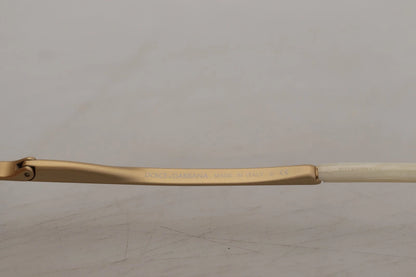 Dolce & Gabbana DG2159B Beige Gold Stroh Schmetterlingskristalle Sonnenbrille