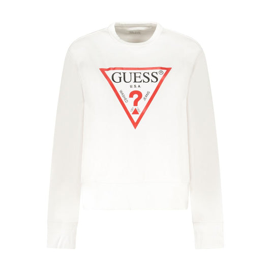 Guess Jeans Weißer Baumwollpullover für Frauen