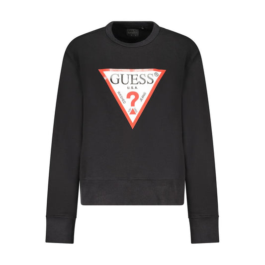 Guess Jeans Schwarzer Baumwollpullover für Frauen