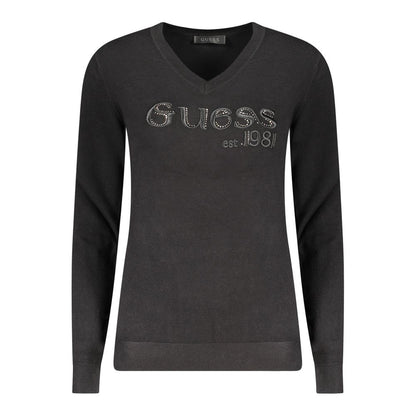 Guess Jeans Schwarzer Viskose Pullover für Frauen