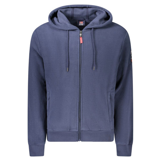 Norway 1963 Blauer Polyester Herren-Kapuzenpullover
