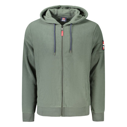Norway 1963 Grünes Polyester Herren-Sweatshirt mit Kapuze