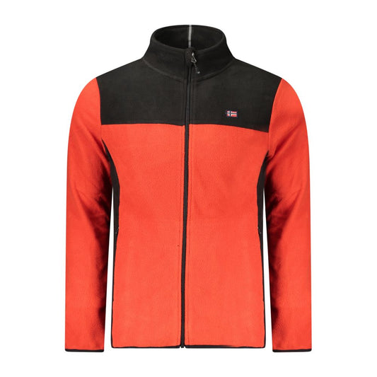 Norway 1963 Roter Polyester-Pullover für Männer