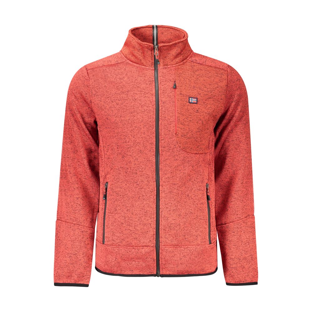 Norway 1963 Roter Polyester-Pullover für Männer