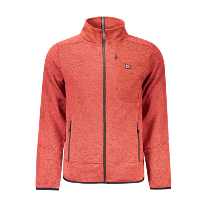 Norway 1963 Roter Polyester-Pullover für Männer
