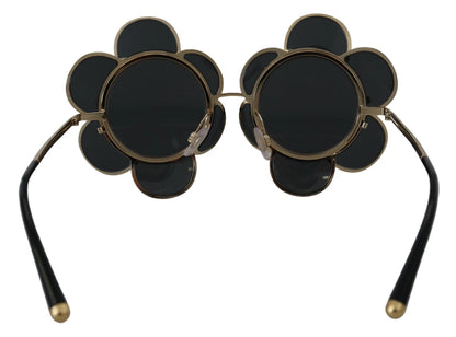 Dolce & Gabbana DG2201 Schwarze Gläser Goldrahmen LIMITED EDITION Sonnenbrille