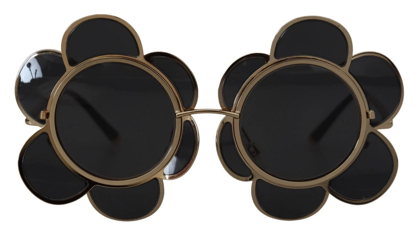 Dolce & Gabbana DG2201 Schwarze Gläser Goldrahmen LIMITED EDITION Sonnenbrille
