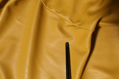 PINKO Polyester Gürtelhemd Midi Langarm Gelb Senf