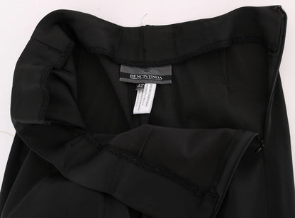 BENCIVENGA Schwarze Stretch-Kleidungshose in gerader Passform Hose