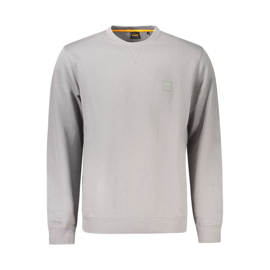 Hugo Boss Grauer Baumwollpullover für Männer