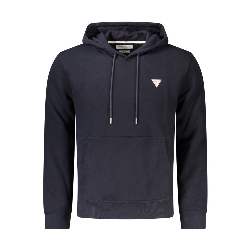 Guess Jeans Blauer Bio-Baumwoll-Pullover für Männer Hoodie
