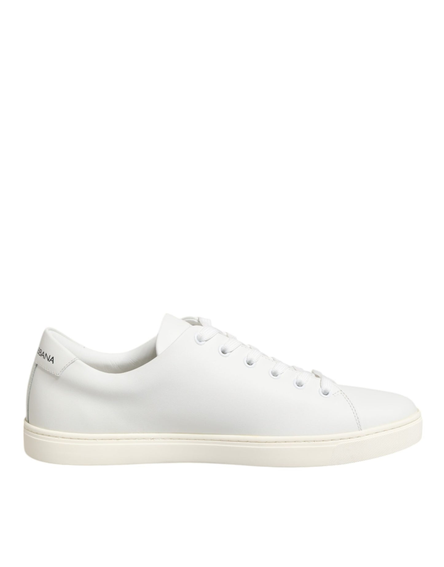 Dolce & Gabbana Weiß Leder Sacre Herz Patch Turnschuhe Schuhe