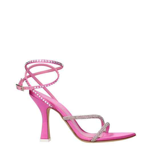 3Juin Rosa Satin Stiletto Heels Sandalen