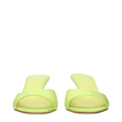 3Juin Grüner Stoff Stiletto Heels Sandalen