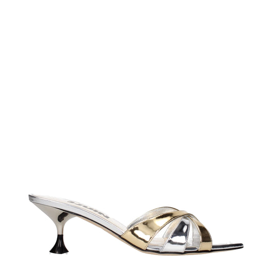 3Juin Graue Leder Stiletto Heels Sandalen