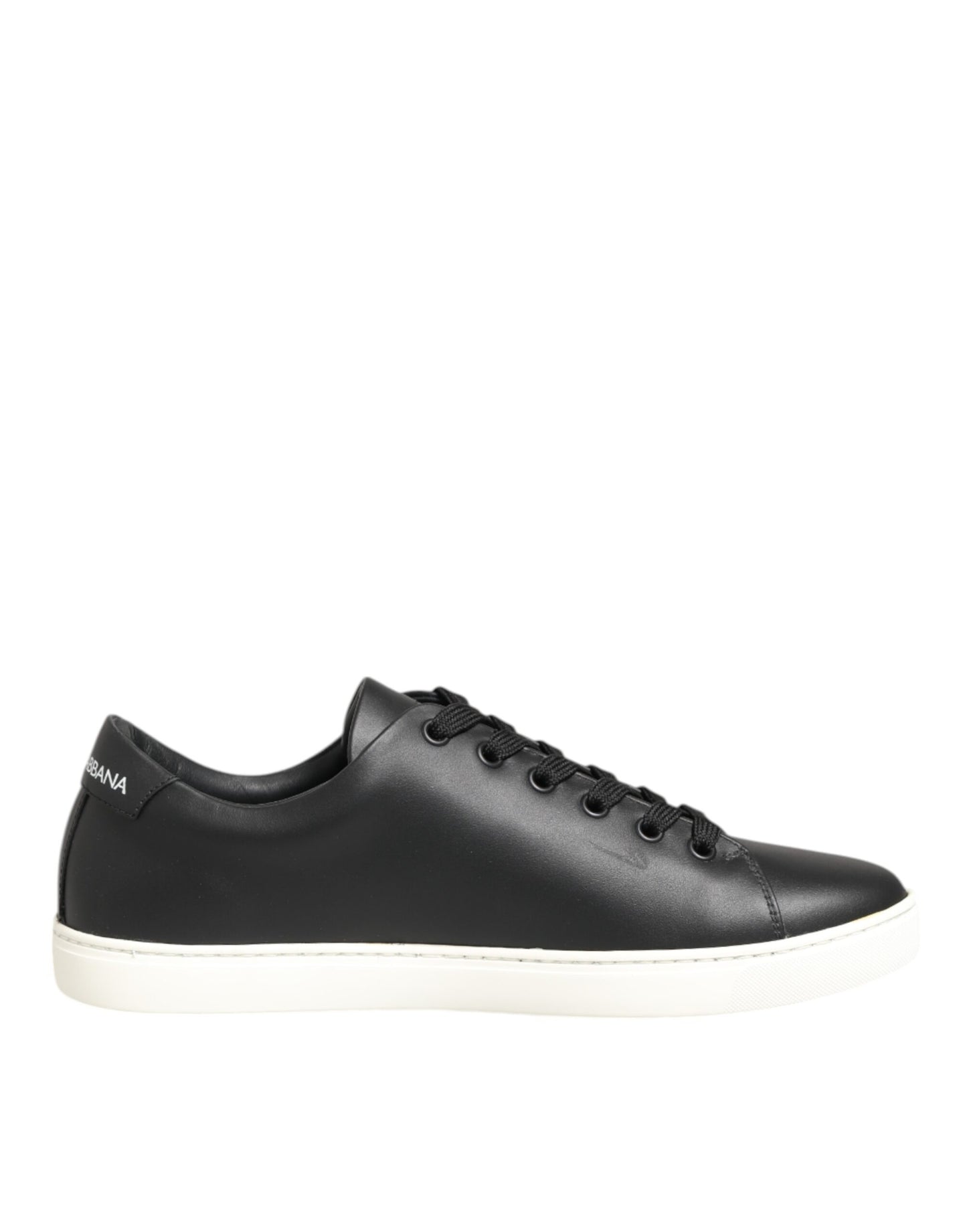 Dolce & Gabbana Schwarz Weiß Leder Kristall Herz Turnschuhe Schuhe