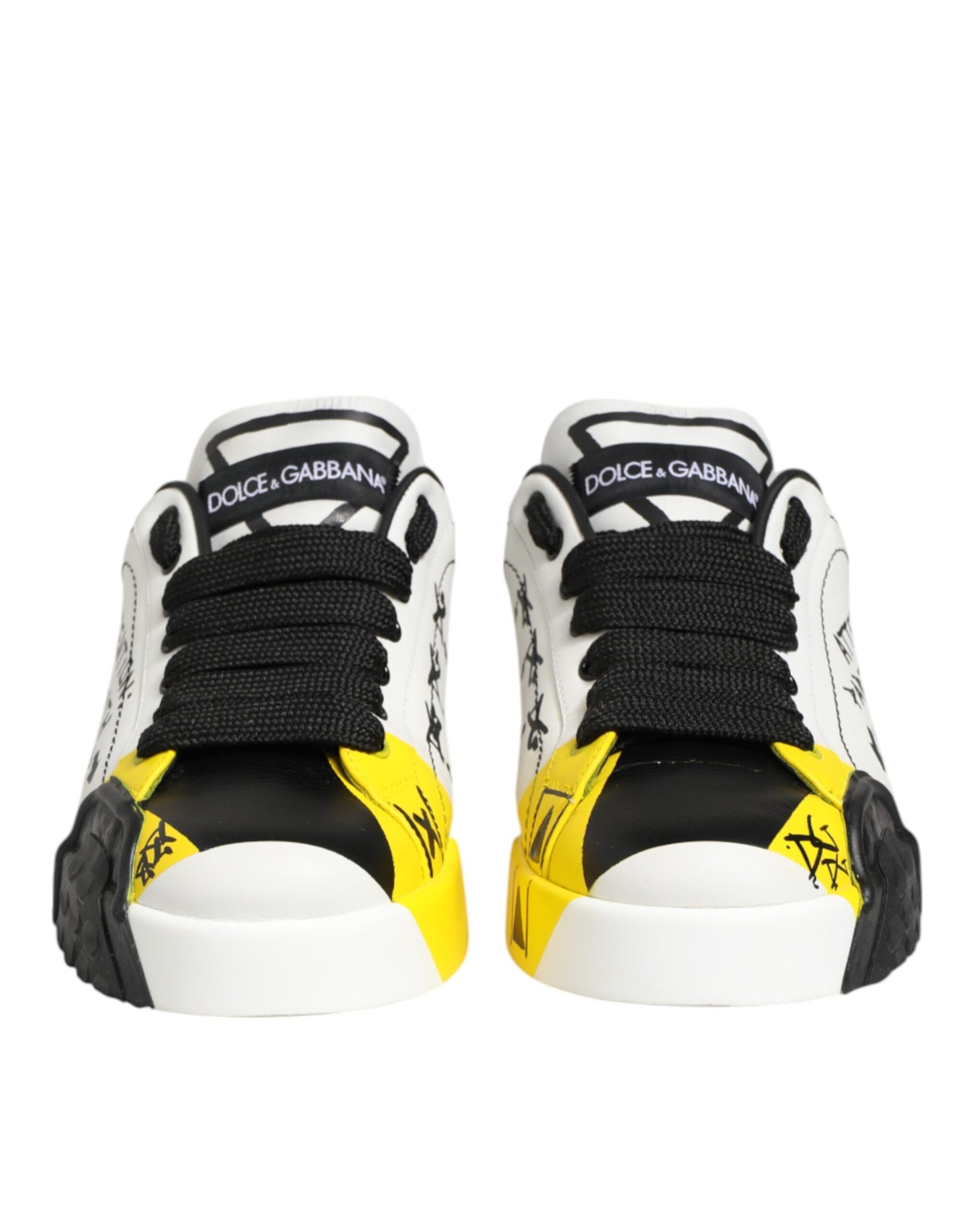 Dolce & Gabbana Multicolor Schriftzug Portofino Turnschuhe Schuhe