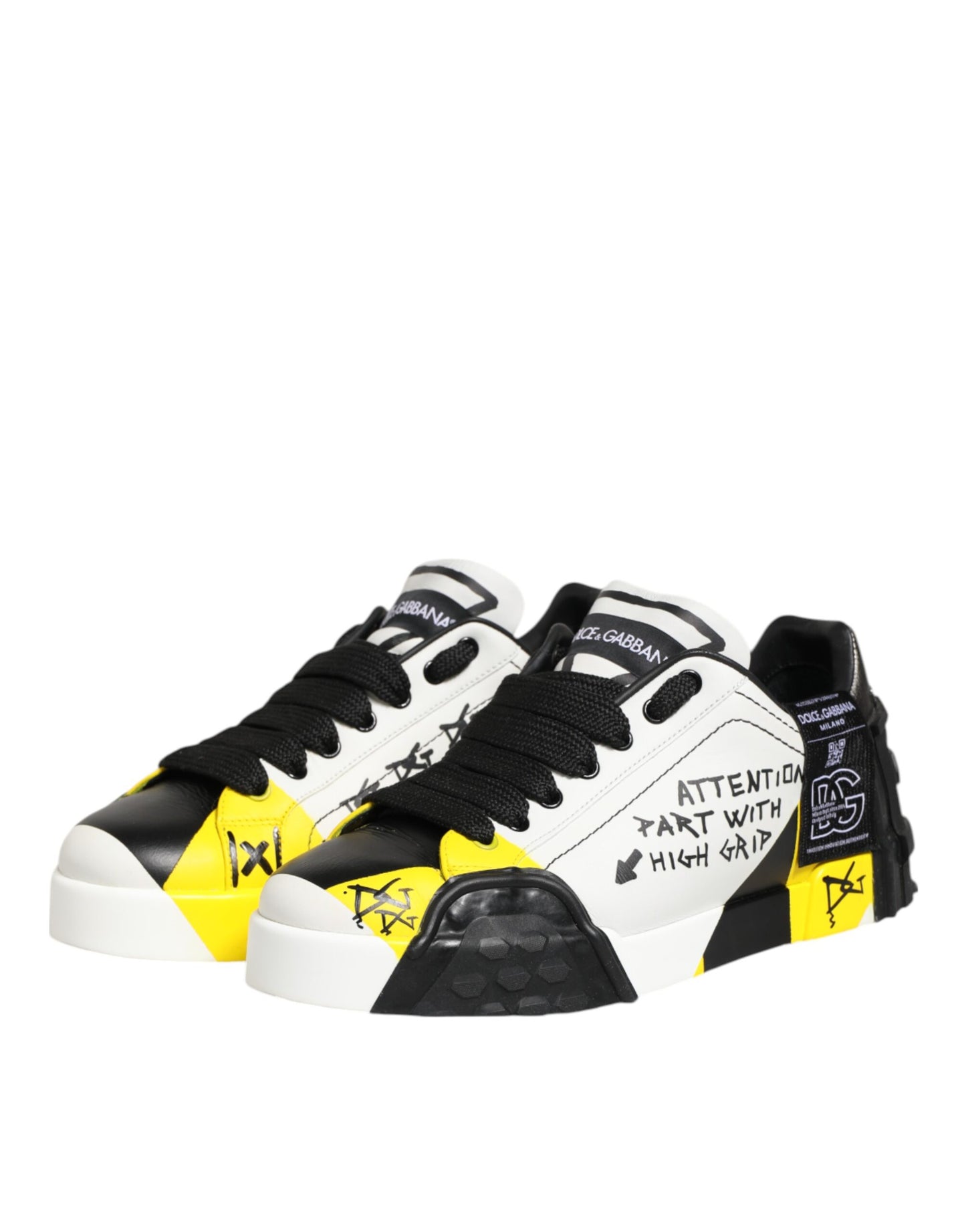 Dolce & Gabbana Multicolor Schriftzug Portofino Turnschuhe Schuhe