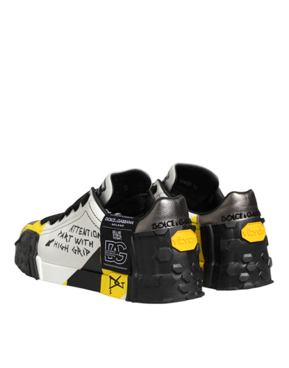 Dolce & Gabbana Multicolor Schriftzug Portofino Turnschuhe Schuhe
