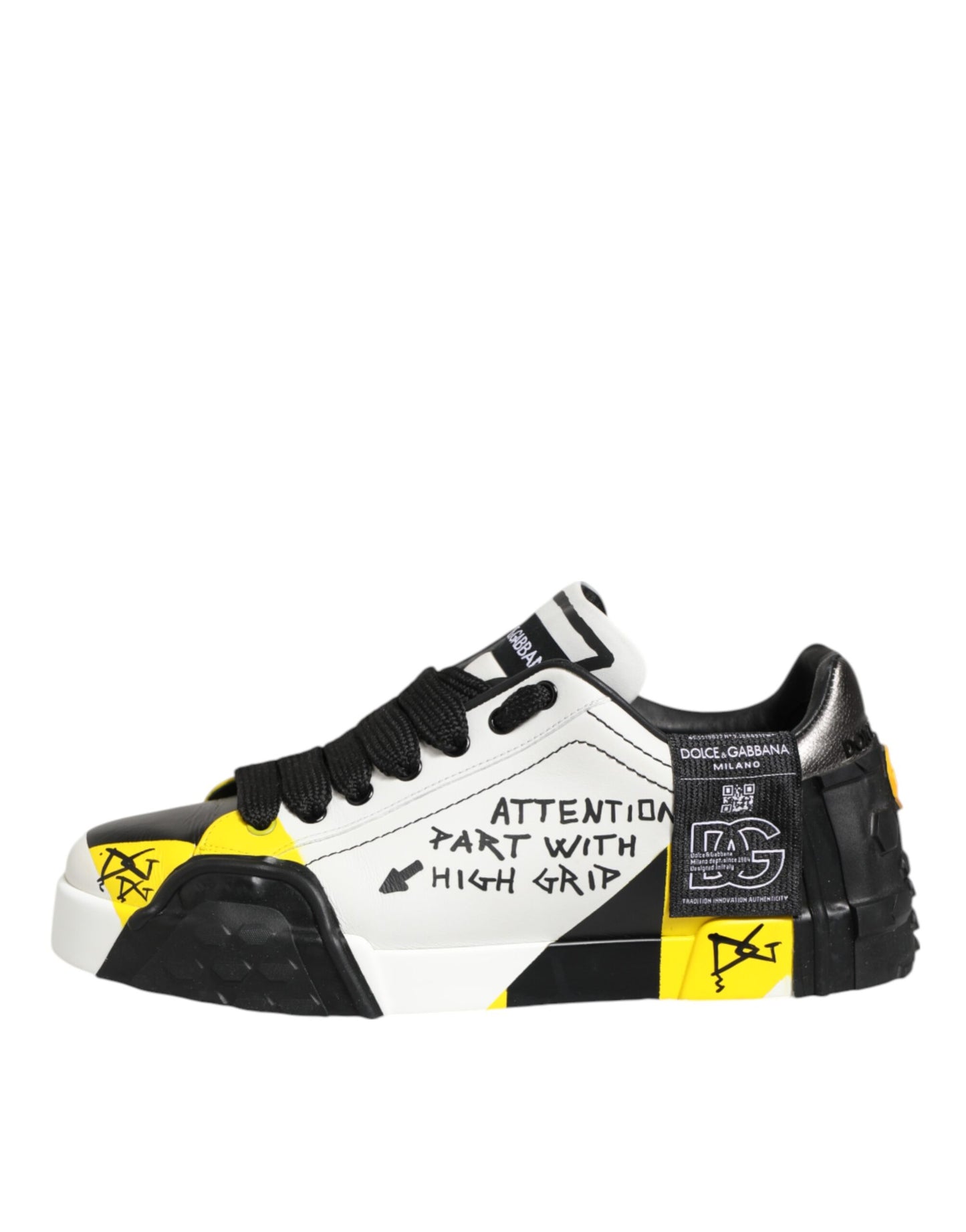 Dolce & Gabbana Multicolor Schriftzug Portofino Turnschuhe Schuhe