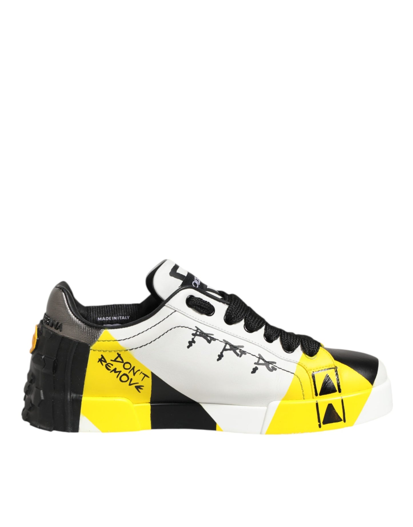 Dolce & Gabbana Multicolor Schriftzug Portofino Turnschuhe Schuhe