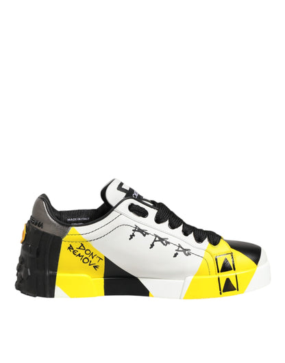 Dolce & Gabbana Multicolor Schriftzug Portofino Turnschuhe Schuhe