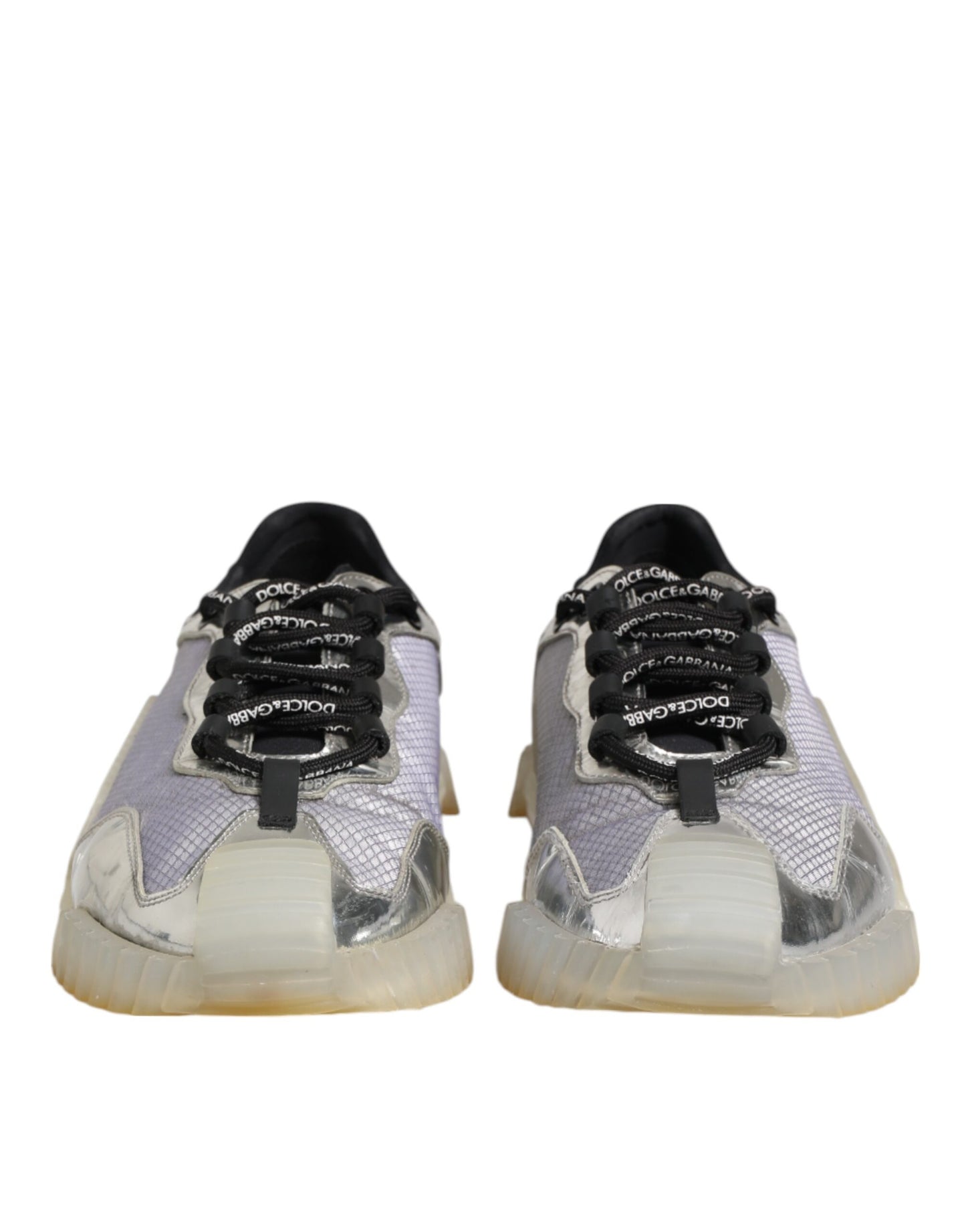 Dolce & Gabbana Multicolor Silber Logo Low Top NS1 Turnschuhe Schuhe