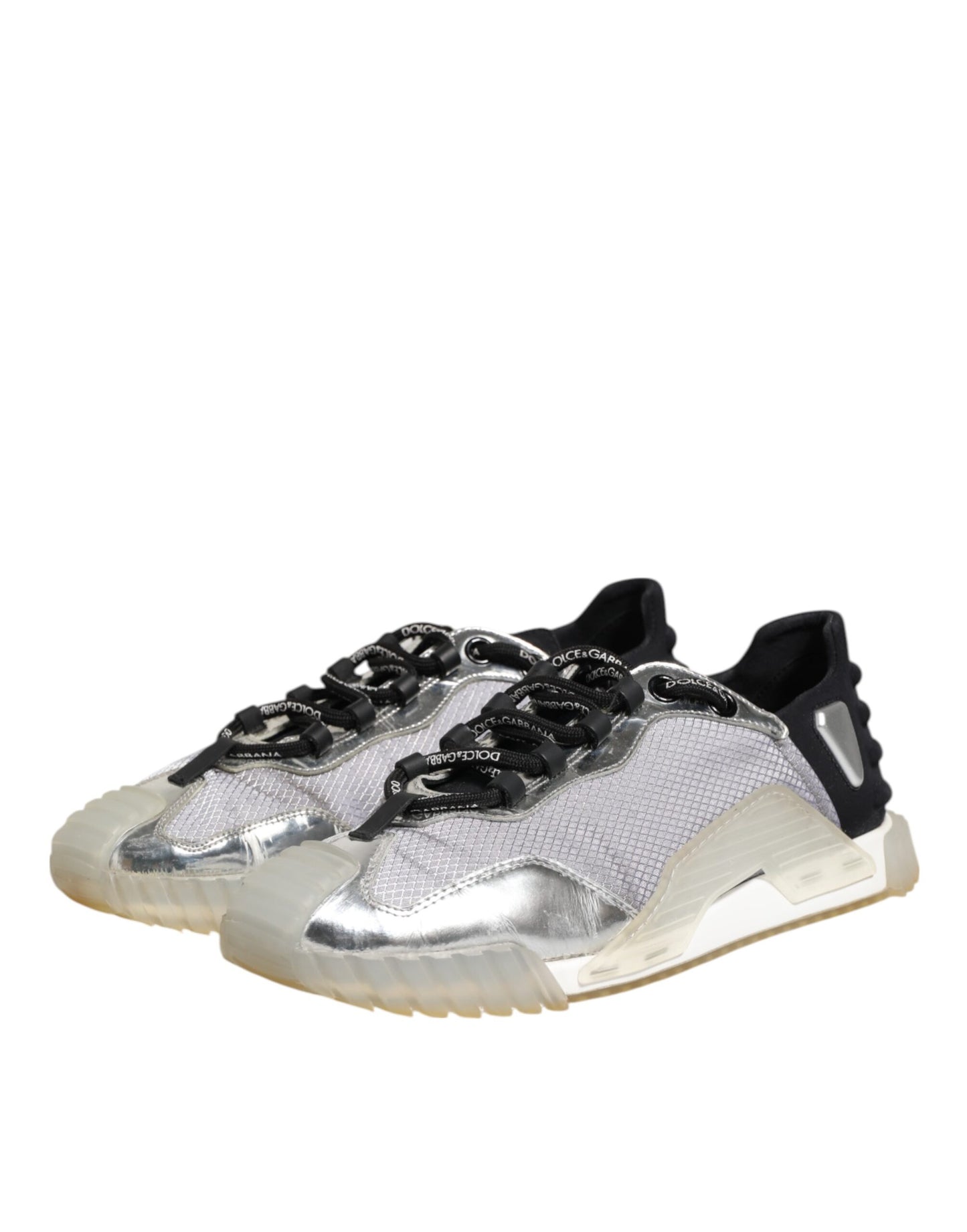 Dolce & Gabbana Multicolor Silber Logo Low Top NS1 Turnschuhe Schuhe